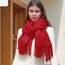 RIIQIICHY Damen Schal Rot Stola Festlich für Abendkleid Pashmina Schals Tücher für Frauen Hochzeit Schultertuch Frühling Winter Schal Warme Kuschelig
