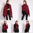 Arctic Penguin Pashmina Schal Kaschmir Stolen Damen Schultertuch für Frauen Hochzeit Kaschmirschal Herren Umschlagtuch Winter/ (Rotwein)