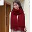 RIIQIICHY Damen Schal Burgund Stola Festlich für Abendkleid Pashmina Schals Tücher für Frauen Hochzeit Schultertuch Frühling Winter Schal Warme Kuschelig