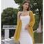 RIIQIICHY Damen Schal Gelb Stola Festlich für Abendkleid Pashmina Schals Tücher für Frauen Hochzeit Schultertuch Frühling Winter Schal Warme Kuschelig