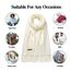 Arctic Penguin Pashmina Schal Kaschmir Stolen Damen Schultertuch für Frauen Hochzeit Kaschmirschal Herren Umschlagtuch Winter/ (Milchig weiß)