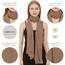 Chiffon Schal Damen Dunkel Taupe - Seidenweich und Federleicht - Eleganter Halstuch Schal - Polyester Tuch Halstuch Frühling Sommer - Pflegeleichtes Schaltuch - Damenschal Leicht (Dunkel Taupe)