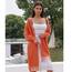 RIIQIICHY Damen Schal Orange Stola Festlich für Abendkleid Pashmina Schals Tücher für Frauen Hochzeit Schultertuch Frühling Winter Schal Warme Kuschelig