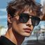 wearPro Sonnenbrille-Damen-polarisiert-Herren-Unisex-Trendy-Rechteckige-Sonnenbrillen-UV400-Retro-Klassisch-Ultraleicht-Vintage FüR Frauen-Geeignet-Beim Wandern-Camping Und Autofahren-Verlaufsgrau