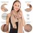 Chiffon Schal Damen Helles Taupe - Seidenweich und Federleicht - Eleganter Halstuch Schal - Polyester Tuch Halstuch Frühling Sommer - Pflegeleichtes Schaltuch - Damenschal Leicht (Helles Taupe)