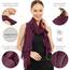 Chiffon Schal Damen Dunkelviolett - Seidenweich und Federleicht - Eleganter Halstuch Schal - Polyester Tuch Halstuch Damen Frühling Sommer - Pflegeleichtes Schaltuch - Damenschal (Dunkelviolett)