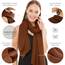Shawl Factory Chiffon Schal Damen Braun - Seidenweich und Federleicht - Eleganter Halstuch Schal - Polyester Tuch Halstuch Damen Frühling Sommer - Pflegeleichtes Schaltuch - Damenschal Leicht (Braun)