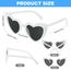 Ainiv Herz Sonnenbrille, 2 Stück Herzförmige Party-Sonnenbrille, UV400 Sonnenschutz und UV-Schutz Schwarze Graue Linse, Mode Brillen für Damen Herren Kinder Party Reise Fotoshooting (Weiß)
