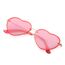 PARTY GO Herz Sonnenbrille Frauen Mode Rimless Sonnenbrille UV400 Party Brille, Rosa