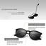 SUNGAIT Vintage Runde Damen Sonnenbrille Klassischer Retro Designer Stil(Schwarzer Rahmen mit mattem Finish/polarisierte graue Linse) SGT567