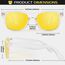 LINVO Sonnenbrille Herren Damen Polarisiert Retro Stil Rechteckig Vintage Klassisch Unisex UV400 Cat