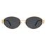 SOJOS Retro Sonnenbrille Damen Herren Oval Metal Groß Trendy Classic UV400 Schutz Sonnenbrillen SJ1217