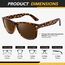LINVO Sonnenbrille Herren Damen Polarisiert Retro Stil Rechteckig Vintage Klassisch Unisex UV400 Cat 3 CE