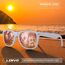 LINVO Sonnenbrille Damen Polarisiert Retro Stil Rechteckig Vintage Klassisch Unisex UV400 Cat 3 CE