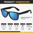 LINVO Sonnenbrille Herren Damen Polarisiert Retro Stil Rechteckig Vintage Klassisch Unisex UV400 Cat 3 CE