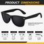 LINVO Sonnenbrille Herren Damen Polarisiert Retro Stil Rechteckig Vintage Klassisch Unisex UV400 Cat 3 CE
