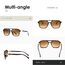 kimorn Retro Sonnenbrille für Damen Herren Trendy Retro Sonnenbrille Rechteck Rahmen Schatten K1649 (Schildkröte/Braun)