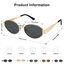 SOJOS Retro Sonnenbrille Damen Herren Oval Metal Groß Trendy Classic UV400 Schutz Sonnenbrillen SJ1217
