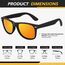 LINVO Sonnenbrille Herren Damen Polarisiert Retro Stil Rechteckig Vintage Klassisch Unisex UV400 Cat 3 CE