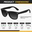 LINVO Sonnenbrille Herren Damen Polarisiert Retro Stil Rechteckig Vintage Klassisch Unisex UV400 Cat 3 CE