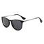 SUNGAIT Vintage Runde Damen Sonnenbrille Klassischer Retro Designer Stil(Schwarzer Rahmen mit mattem Finish/polarisierte graue Linse) SGT567