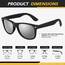 LINVO Sonnenbrille Herren Damen Polarisiert Retro Stil Rechteckig Vintage Klassisch Unisex UV400 Cat 3 CE