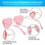 PARTY GO Herz Sonnenbrille Frauen Mode Rimless Sonnenbrille UV400 Party Brille, Rosa