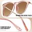 TSEBAN Vintage Polarisierte Damen Sonnenbrille Frauen Blaulichtfilter Brille, Acetat-Rahmen & UV 400 Schutz
