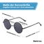 Netrox Runde Sonnenbrille im Retro-Stil mit Metallrahmen + Etui und Microfaserbeutel - UV400-Schutz - Vintage Unisex Herren und Damen - Sonnenbrillen, Gläser verspiegelt, Sunglasses, rund, schwarz