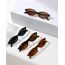 Unning 4 Stück Oval Sonnenbrille Damen Vintage Retro Cateye Sonnenbrillen Set Schmal Lustig Brille