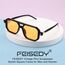FEISEDY Retro 70er Jahre Sonnenbrille Damen Herren Vintage Flache Quadratische Brille mit UV400-Schutz B2622