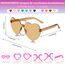 NACHLYNN 36 Brillen Herz-Sonnenbrillen für Damen 12 Farben Randlose Herzförmige Sonnenbrille Transparente Bonbonfarbene Herzbrille für Partygeschenke