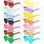 BOUBONI 14 Stück Herz Sonnenbrille für Damen Randlose Herzbrille Transparente Bonbonfarbene Herzchen Sonnenbrille für Partygeschenke (14 Farben)