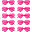 NACHLYNN 10 Paar Herz Sonnenbrille Rosenrot Farben Randlose Herzförmige Sonnenbrille für Damen Transparente Bonbonfarbene Herzbrille für Valentinstag Partygeschenke