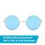 Netrox Runde Sonnenbrille im Retro-Stil mit Metallrahmen + Etui und Microfaserbeutel - UV400-Schutz - Vintage Unisex Herren und Damen - Sonnenbrillen, Gläser verspiegelt, Sunglasses, rund, blau