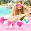 NACHLYNN 10 Paar Herz Sonnenbrille Rosenrot Farben Randlose Herzförmige Sonnenbrille für Damen Transparente Bonbonfarbene Herzbrille für Valentinstag Partygeschenke