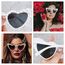 Herz Sonnenbrille Herzbrille Herzform Herzbrillen Brille Heart Glasses Herzsonnenbrille weiß Hochzeit Shaped Sunglasses Bride Perle Vintage Damen Herzförmige Braut Party Sonnenbrillen Accessoires