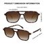 SOJOS Sonnenbrille Damen Herren Retro, Vintage Rechteckig Trendy Damen Herren Sonnenbrillen SJ2202