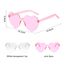 Aurasky Bride Herz Brille, JGA Partybrillen Set, 1 Braut + 8 Team Braut Brille, Bride to Be Herz Sonnenbrille, für Braut Junggesellinnenabschied Frauen Accessoires und Hochzeitsfeier (Rosa)