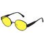 kunchu Sonnenbrille-Damen-Polarisiert-Unisex-Herren-Gold-Metal-Retro-Oval-Trendy-Sonnenbrillen-Vintage-Uv400-Classic-Ultraleicht-Schutz,Geeignet FüR Camping-fotografie-Outdoor-Geschenke für frauen-hei
