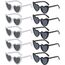 10 Stück Herz Sonnenbrille,Herz Brille Ist Praktisch Und Sonnenbrille Sehr Modisch,Herzchen Brille Für Jeden Geeignet,Herzbrillen Für Partys Hochzeiten Und Andere Einstellungen (Schwarz Und Weiß)