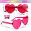 Ailvor Herz Sonnenbrille, 8 Paar Herzbrille, Lustige Partybrille, Randlose Sonnenbrille Herzform Set für Geburtstagsfeier, Hochzeit, Halloween Party Foto Requisiten (Bunt)
