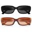 Ainiv 2 Stück Vintage Rechteckige Sonnenbrille, 90er Retro Sonnenbrillen, Modische Retro-Brille mit quadratischem Rahmen, UV400 Sonnenschutz und UV-Schutz, Trendy Brille für Damen Herren