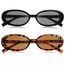 Ainiv 2 Stück Vintage Oval Sonnenbrille, 90er Retro Sonnenbrillen, Modische Retro-Brille, Party Sonnenbrille, UV400 Sonnenschutz und UV-Schutz, Trendy Brille für Damen Herren（2 Stile）