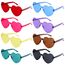 Ailvor Herz Sonnenbrille, 8 Paar Herzbrille, Lustige Partybrille, Randlose Sonnenbrille Herzform Set für Geburtstagsfeier, Hochzeit, Halloween Party Foto Requisiten (Bunt)