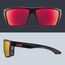Uvex LGL 29 - Sonnenbrille für Damen und Herren - starker Schutz vor Sonnenstrahlung - inkl Schriftzug auf den Bügeln - black matt/red - one size