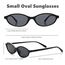 Unning 4 Stück Oval Sonnenbrille Damen Retro Ovale Sonnenbrillen Schmal Vintage Klein Brillen Set
