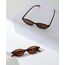 Unning 4 Stück Oval Sonnenbrille Damen Retro Ovale Sonnenbrillen Schmal Vintage Klein Brillen Set