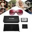 Joopin Klassische Große Sonnenbrille Damen Rosa Elegante Übergroße Sonnenbrille Polarisiert UV400 Mode Brille 2026 (Transparent Crystal Himbeer-Rose)