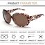Joopin Klassische Braune Sonnenbrille Damen Polarisiert Retro Sonnenbrille Groß Elegant UV400 Vintage Brille Leopard Übergroß mit Oversized Rahmen (Elegant Leopard)